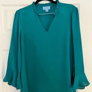 CeCe Women's Blouse NWT - Teal - Sz M